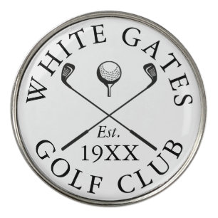 Modern Classic Golf Club Name Custom Ball Marker