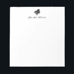 Modern Classic Grand Piano Music Calligraphy Name Notepad<br><div class="desc">The design features your name in an elegant font calligraphy with a grand piano accent.</div>