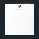 Modern Classic Grand Piano Music Calligraphy Name Notepad<br><div class="desc">The design features your name in an elegant font calligraphy with a grand piano accent.</div>