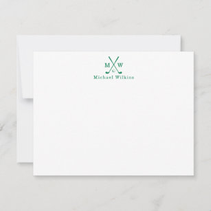 Personalized Golf Stationary Set for Women, Golf Notecard