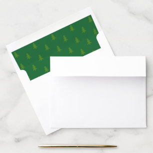 Modern Classic Green Trees Envelope Liner