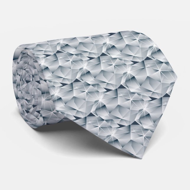 Modern Classic – Midnight Blue Diamond Texture Neck Tie (Rolled)