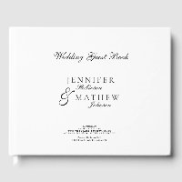 Modern Classic Minimalist Typography Guest Book
