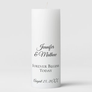 Modern Classic Minimalist Typography Pillar Candle