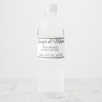 Modern Classic Minimalist Typography Water Bottle Label