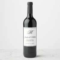Modern Classic Minimalist Typography Wine Label