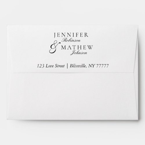 Modern Classic Minimalist Wedding Envelope