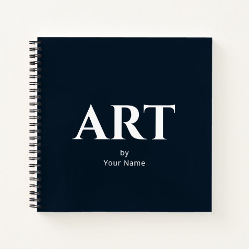 Modern Classic Personalized Sketchbook Your Name Notebook