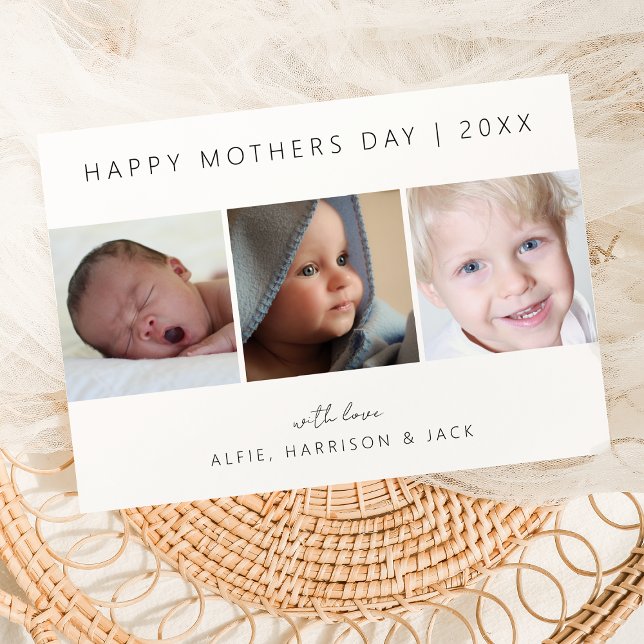 Modern Classic Photo Collage Holiday Card (Creator Uploaded)