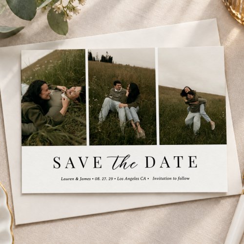 Modern Classic Photo Collage Wedding Save The Date