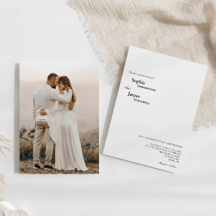 Modern Classic Photo Wedding Invitation