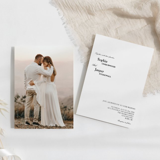 Modern Classic Photo Wedding Invitation (Creator Uploaded)