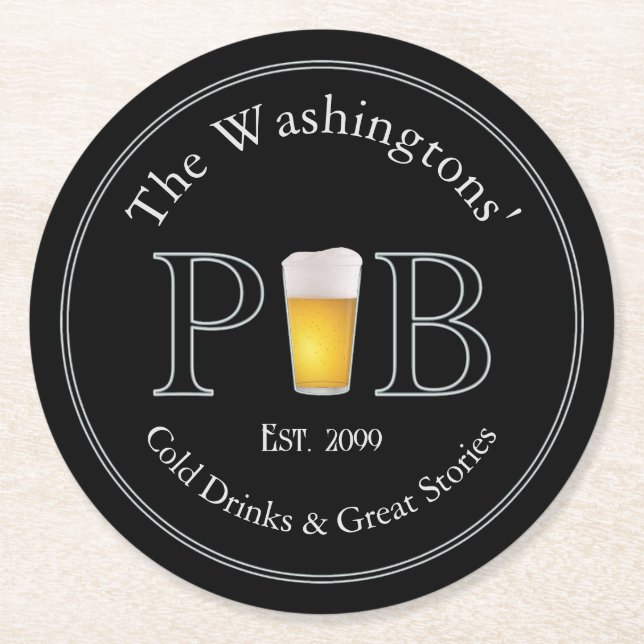 Modern Classic Pub Beer Soda Can Bottle Coasters (Front)