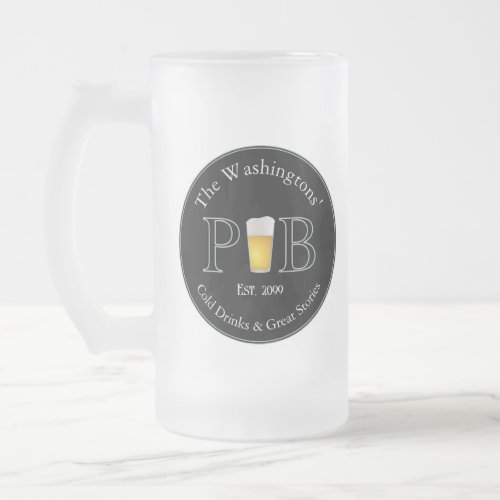 Modern Classic Pub Drinking Glasses Frosted Glass Beer Mug