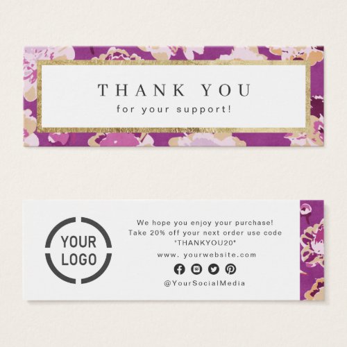 Modern classic purple abstract floral business