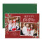 Modern Classic Red and Green Merry Christmas Photo