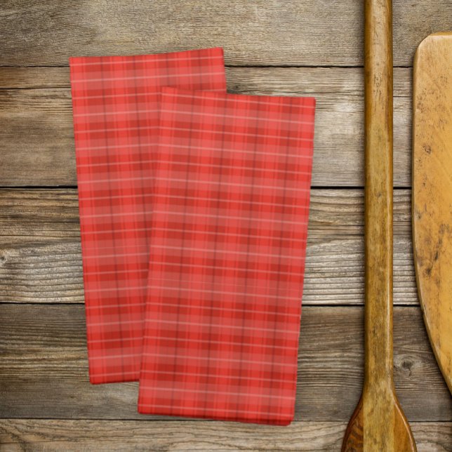Modern Classic Red Plaid Cloth Napkin (Modern Classic Red Plaid Cloth Napkins)