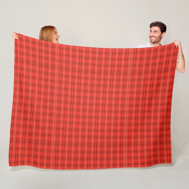 Modern Classic Red Plaid  Fleece Blanket (In Situ)