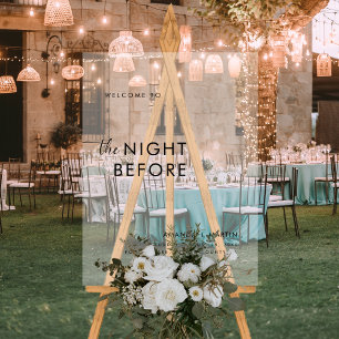 Modern & Classic Rehearsal Dinner Wedding Acrylic Sign