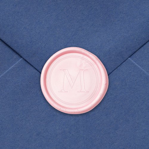 Modern Classic Round Border Monogram Wax Seal Sticker