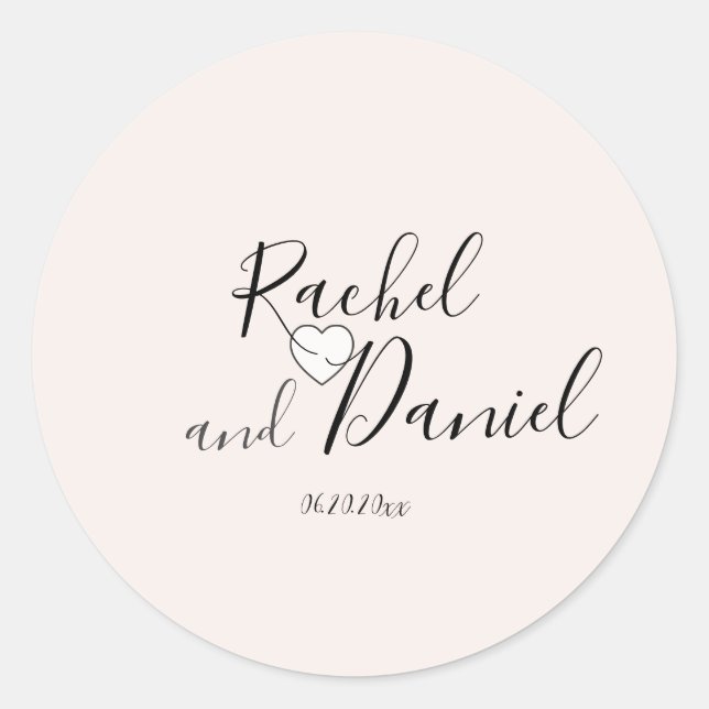 Modern Classic Round Sticker (Front)