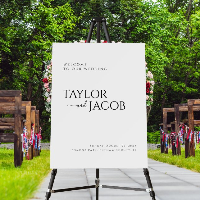 Modern & Classic Script Wedding Welcome Sign (Creator Uploaded)