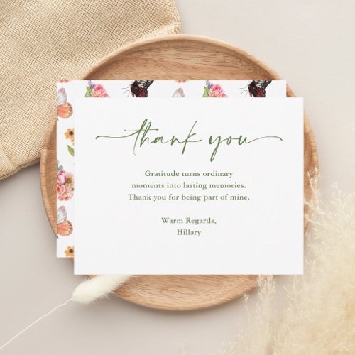 Modern Classic Simple Message Thank You Card