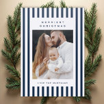 Modern Classic Stripes Christmas Holiday Letterpress Photo Cards<br><div class="desc">Share your favorite holiday moment with a card that feels both timeless and refreshingly modern. This design features bold vertical stripes pressed into soft, premium paper, creating a rich letterpress texture that frames your photo with simple elegance. The clean serif greeting and understated personalization keep the focus exactly where it...</div>