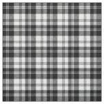 Modern classic tartan Christmas plaid black white  Fabric