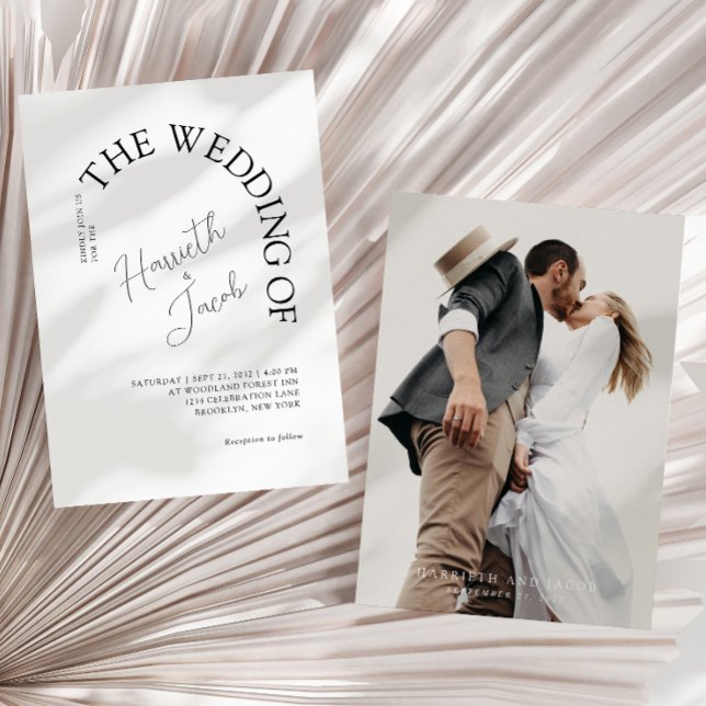 Modern Classic the Arch Photo Wedding Invitation (Creator Uploaded)