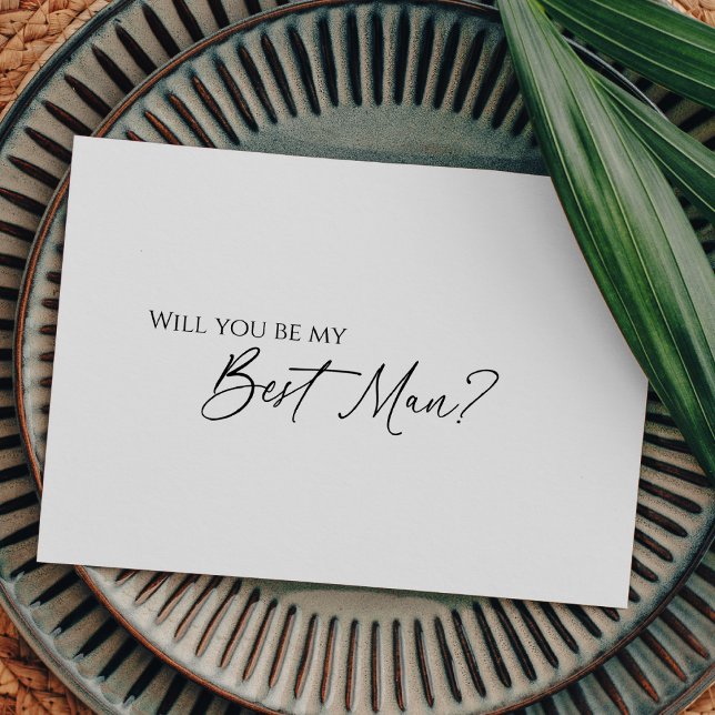 Modern Classic Wedding Best Man Proposal Card (Creator Uploaded)