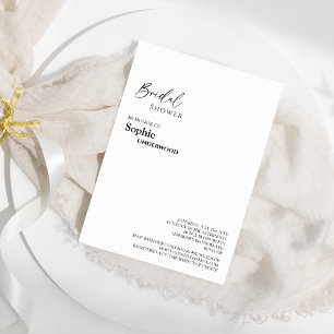 Modern Classic Wedding Bridal Shower Invitation