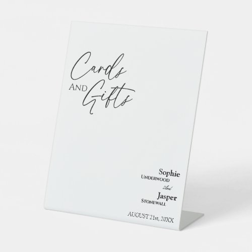 Modern Classic Wedding Cards and Gifts Sign