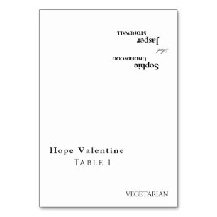 Modern Classic Wedding Foldable Place Card