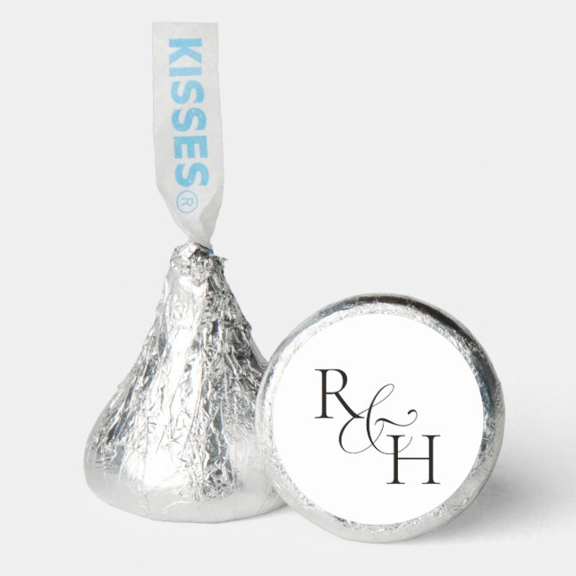 Modern Classic Wedding Initials Monogram  Hershey®'s Kisses® (Front)
