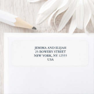 Modern Classic Wedding Return Address Label