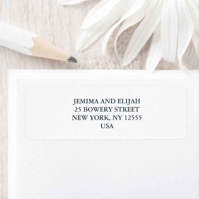 Modern Classic Wedding Return Address Label (Creator Uploaded)