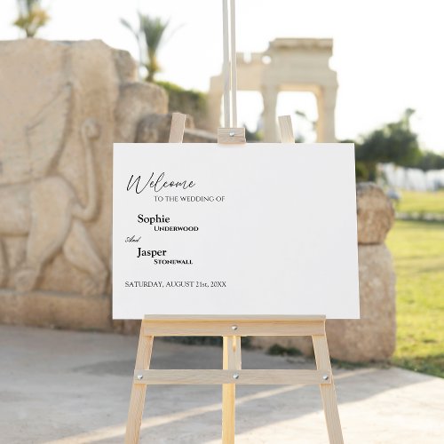 Modern Classic Wedding Welcome Sign