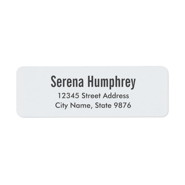 Modern -Classic White- Return Address Label (Front)