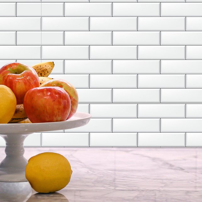 Modern Classic White Subway Tile Peel & Stick Wallpaper (Creator Uploaded)