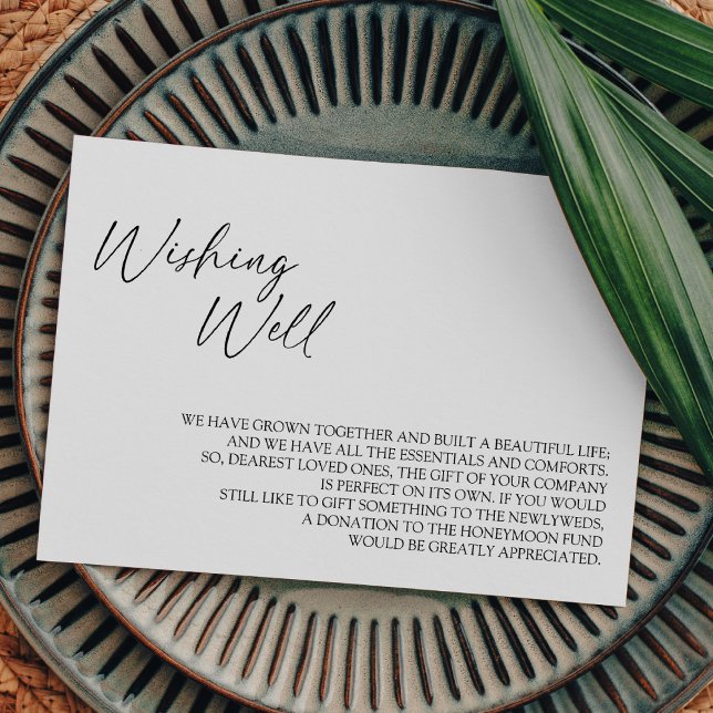 Modern Classic Wishing Well Enclosure Card (Creator Uploaded)