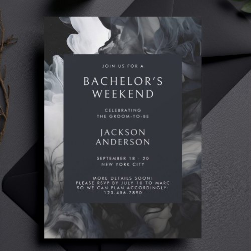 Modern Classy Abstract Bachelors Weekend Invitation