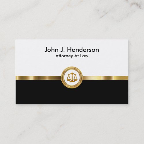Modern Classy Attorney Business Card