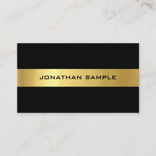 Modern Classy Black And Gold Trendy Luxe Template Business Card