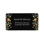 Modern Classy Black Stylish Nature Swirl Floral Label<br><div class="desc">Modern Classy Black Stylish Nature Swirl Floral - A Perfect Design for your Big Day. (1) All text style,  colors,  sizes can be modified to fit your needs. (2) If you need any customization or matching stationery,  please feel free to contact me.</div>