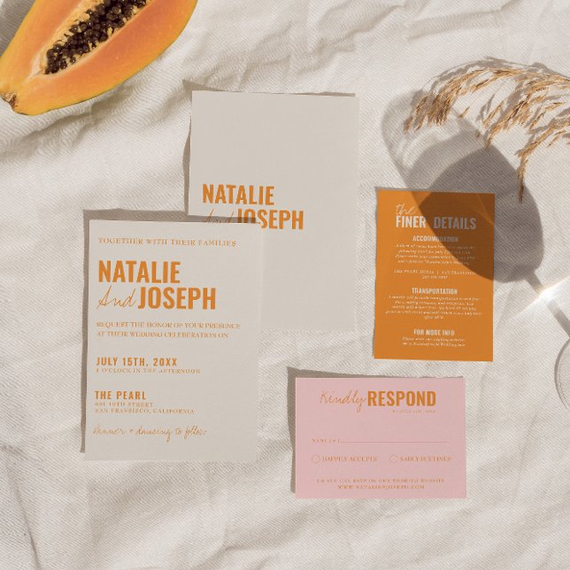 Modern Classy Bright Traditional Colorful Wedding Invitation (Creator Uploaded)