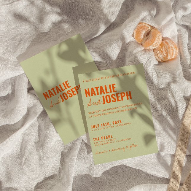 Modern Classy Bright Traditional Colorful Wedding Invitation (Creator Uploaded)