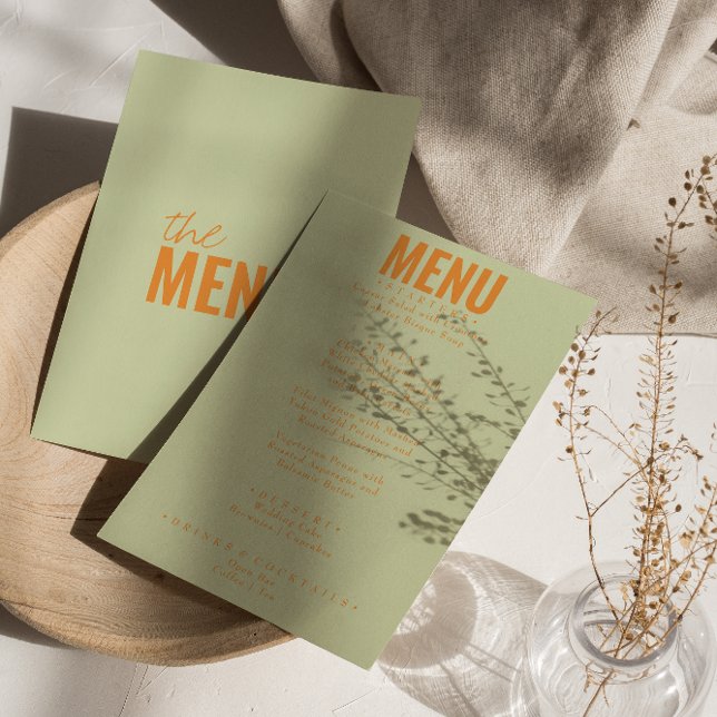 Modern Classy Bright Whimsical Unique Wedding Menu (Creator Uploaded)