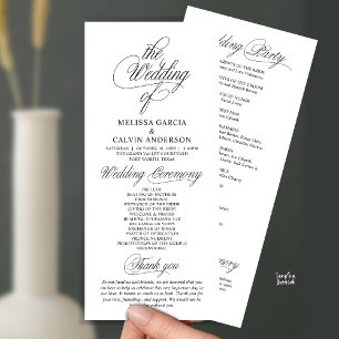Modern Classy Elegant Wedding Ceremony Program