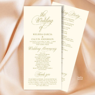 Modern Classy Elegant Wedding Ceremony Program